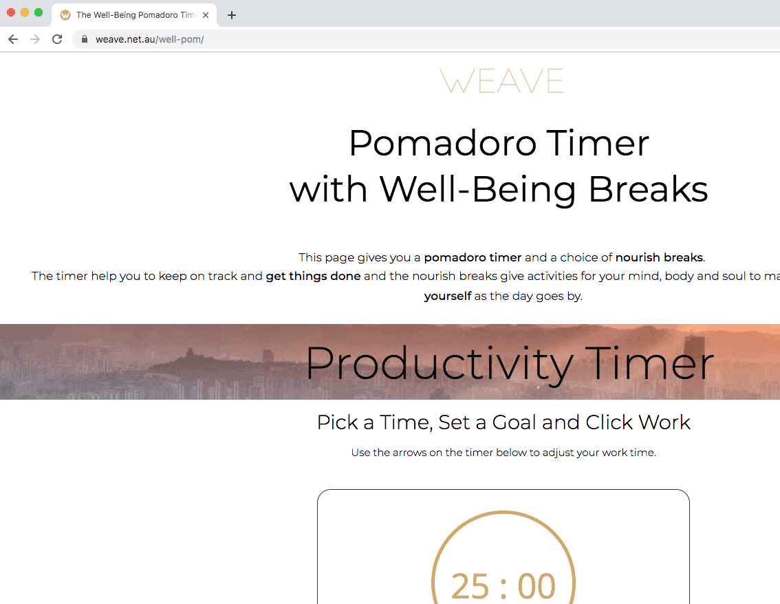 Productivity timer